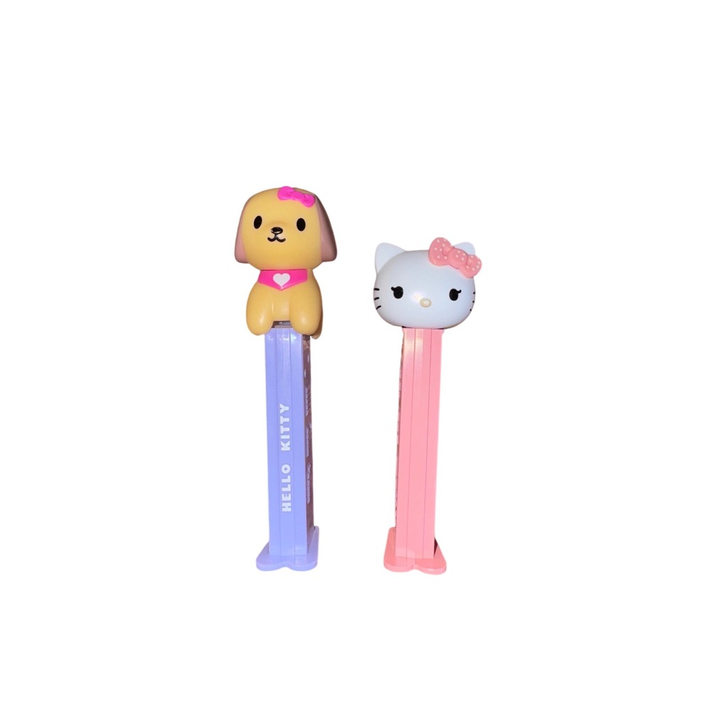 Hello Kitty Pez Dispensers Set Sanrio Puppy Purple Pink Collectible Candy Toys
